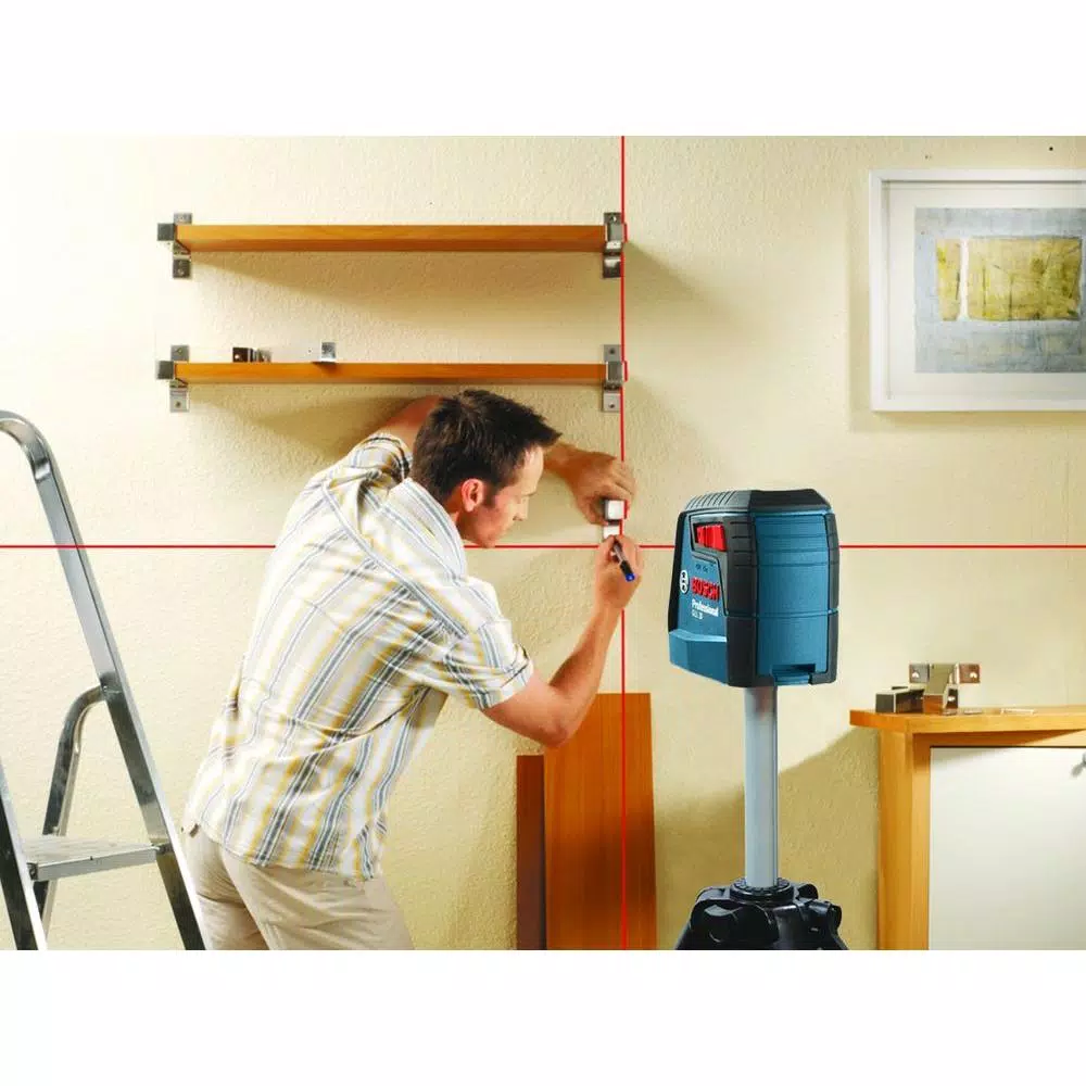Bosch GLL30-RT Factory Reconditioned Self-Leveling Cross-Line Laser Level Kit, 30 ft.