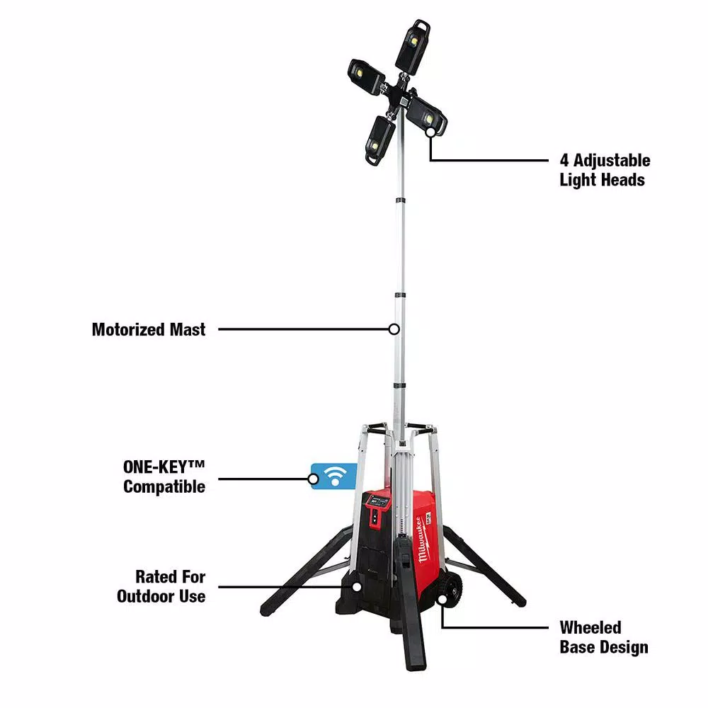 Milwaukee MX FUEL Lithium-Ion Cordless Rocket Tower Light with Integrated Charger