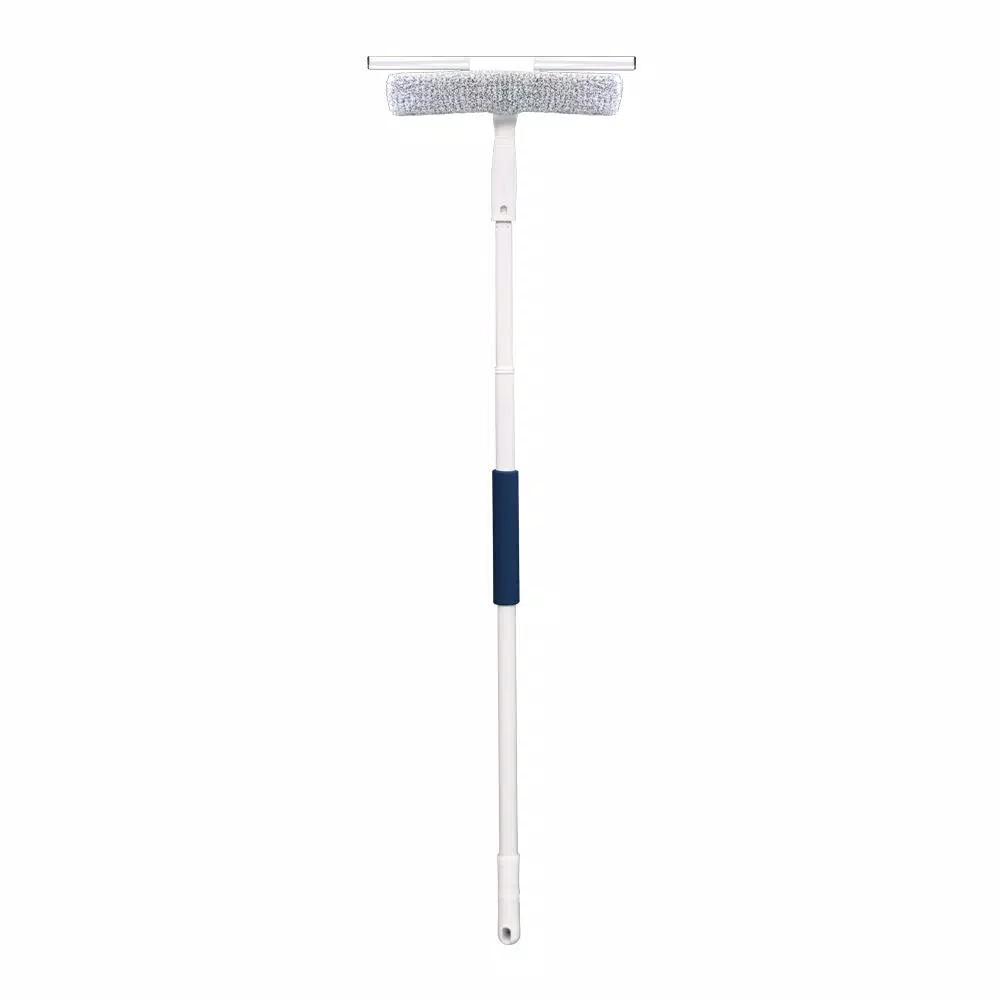 Unger 14 in. Microfiber Window Squeegee Kit with 5 ft. Telescopic Pole and Scrubber