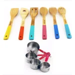 BergHOFF 10-Piece Bamboo Utensil and Stainless Steel Measuring Cup Set thumbnail 1