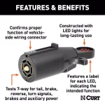 CURT 7-Way RV Blade Connector Tester for Trailer Wiring thumbnail 6
