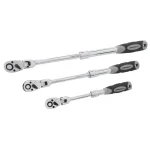 STEELMAN PRO 96753 3-Piece Extendable Flex-Head Ratchet Set, 1/4 in., 3/8 in., and 1/2 in. Drive thumbnail 2