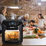 Costway 10.6 Qt. Black Air Fryer Oven with Rotisserie, 1700W Digital Air Fryer with 7 Presets thumbnail 4