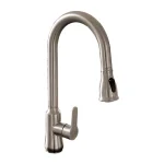 Vanity Art Brushed Nickel Single-Handle Pull Out Kitchen Faucet with 360 Degree Swivel Spout thumbnail 1