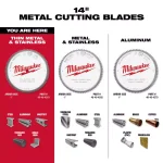 Milwaukee 14 in. 90T Carbide Teeth Thin Metal Cutting Circular Saw Blade thumbnail 4