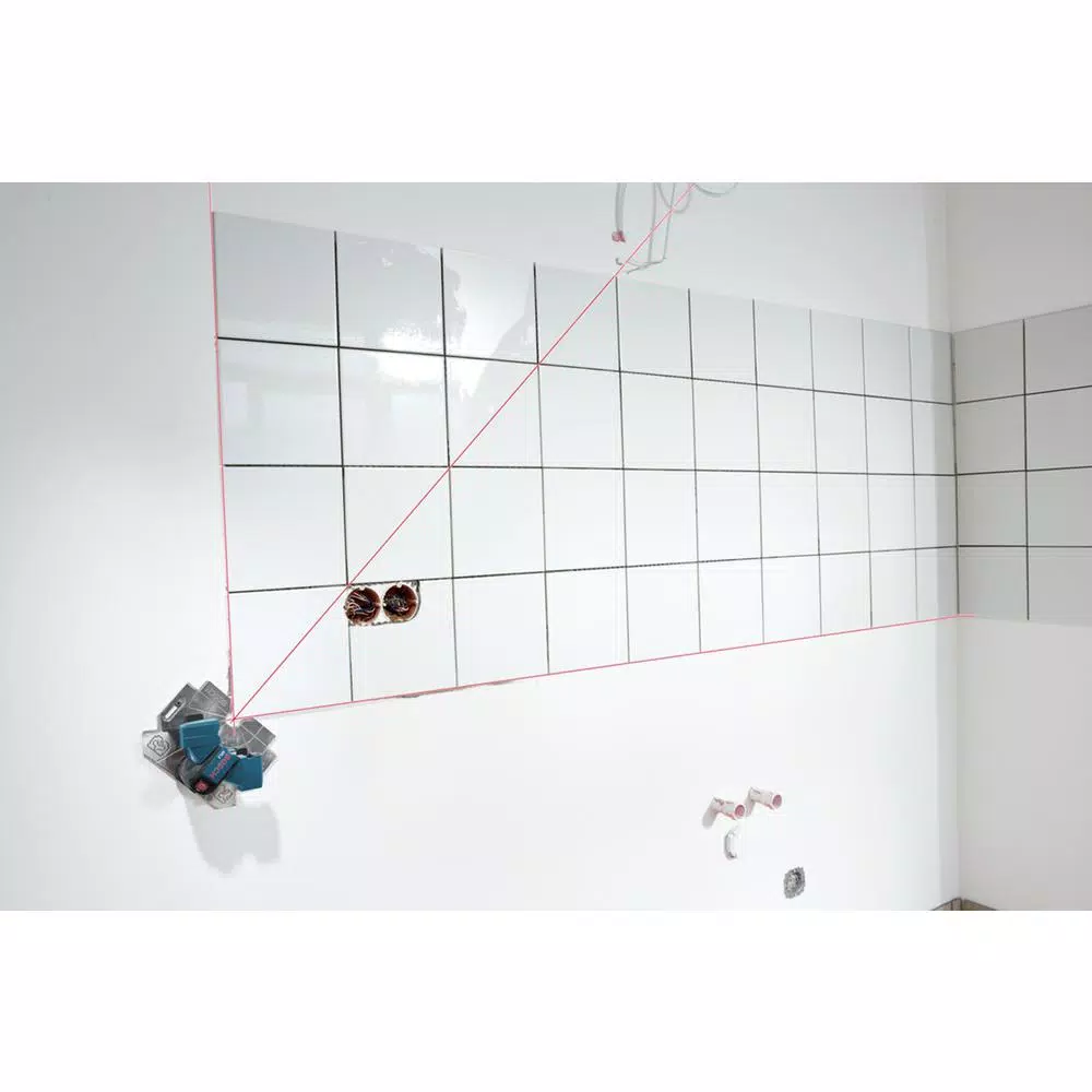 Bosch GTL3 Tile and Square Layout Laser Level, 3-Beam Red Laser