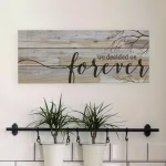 P Graham Dunn We Decided on Forever Rustic Wood Pallet Sign - Farmhouse Wall Decor thumbnail 2