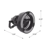 Wakeman Outdoors 2-in-1 LED Camping Lantern and Ceiling Fan, Black thumbnail 2