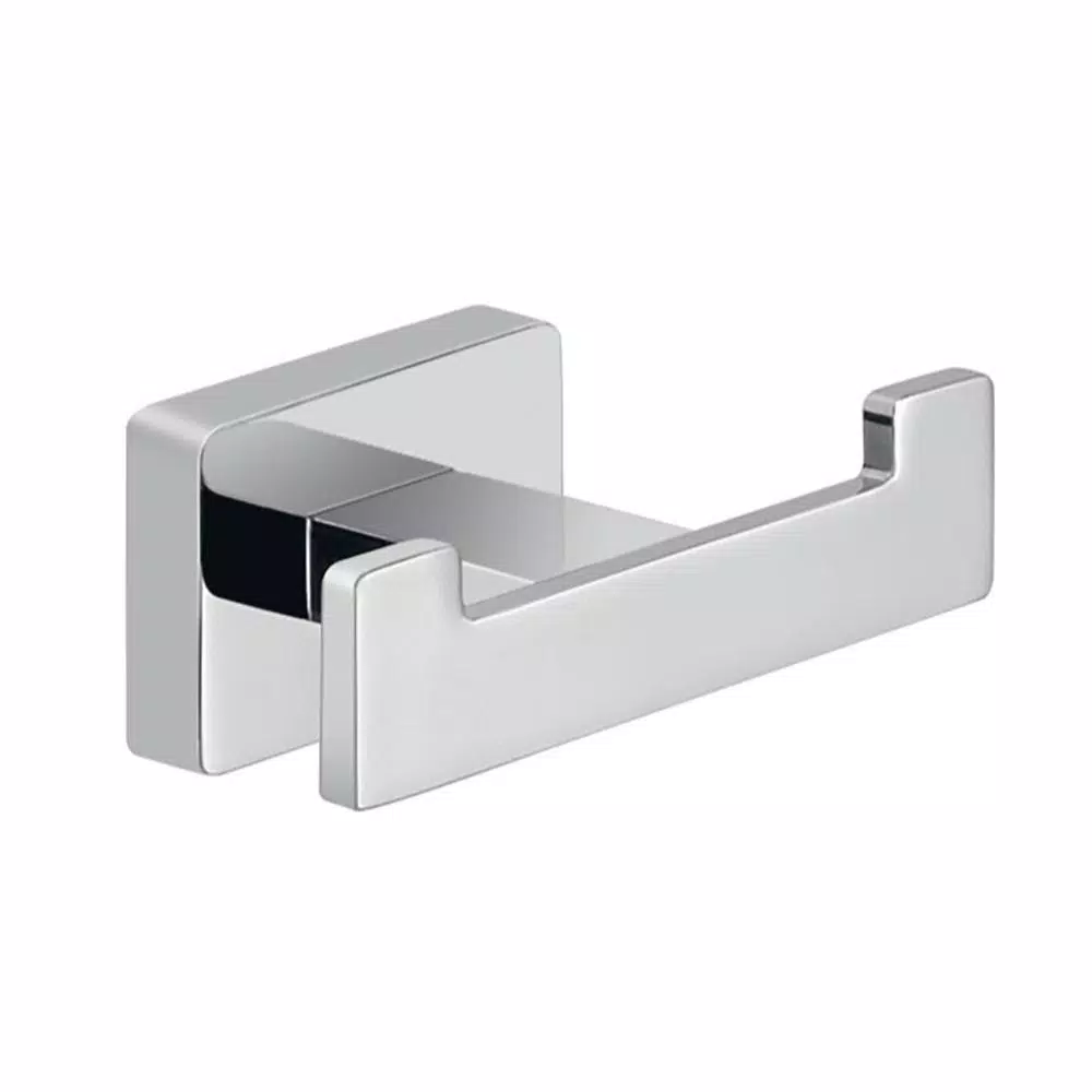Nameeks Atena Double Robe and Towel Hook - Chrome Finish
