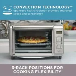 BLACK+DECKER 1500W 6-Slice Digital Convection Toaster Oven with Broiler Pan, Stainless Steel thumbnail 5
