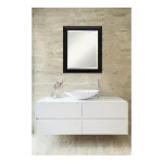 Amanti Art Nero 20 in. x 24 in. Black Wood Framed Beveled Edge Rectangular Bathroom Vanity Mirror thumbnail 1