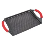 MasterPan 17 in. Cast Aluminum Nonstick Grill Pan, Black thumbnail 1