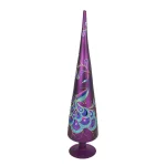 Northlight 18.5 in. Regal Peacock Purple and Teal Glitter Glass Finial Christmas Tree Topper thumbnail 1