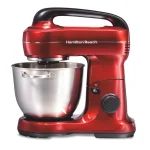 Hamilton Beach 4 Qt. 7-Speed Tilt Head Stand Mixer with Stainless Steel Bowl, Red thumbnail 3