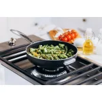 GRANITESTONE StackMaster 10-Piece Non-Stick Diamond Infused Aluminum Cookware Set with Glass Lids thumbnail 5