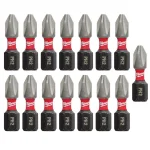 Milwaukee SHOCKWAVE 1 in. Phillips #2 Impact Duty Steel Insert Bits, 15-Pack thumbnail 1