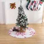 Country Living Angelina 48 in. Reversible Quilted Tree Skirt, Red and White Patchwork Star thumbnail 12