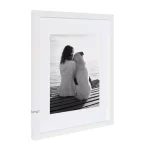 DesignOvation Gallery White Wood Picture Frame Set, 11 x 14 in. Matted to 8 x 10 in. (Set of 4) thumbnail 3