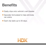 HDX Auto Vent Clip Air Fresheners, Cool Linen Scent, 2-Pack thumbnail 4