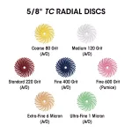 Dedeco Sunburst 8 in. TS Radial Discs, 80-Grit Coarse, 1 in. Arbor, 70-Pack thumbnail 2