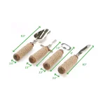 Mind Reader Products 4-Piece Bar Tool Set with Rope-Wrapped Handles, Stainless Steel thumbnail 7