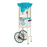 Nostalgia Vintage Collection Snow Cone Cart, 48 in. Tall Blue and White Ice Shaver thumbnail 1