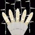 Wintergreen Lighting 7 ft. M5 LED Warm White Twinkle Icicle Light Set, 70 Lights thumbnail 1