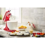 KitchenAid 5 Qt. White Mermaid Lace Textured Ceramic Mixing Bowl for Tilt-Head Stand Mixers thumbnail 4