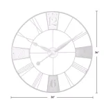 FirsTime 36 in. Multi-Color Vibrant Plaques Oversized Wall Clock thumbnail 4