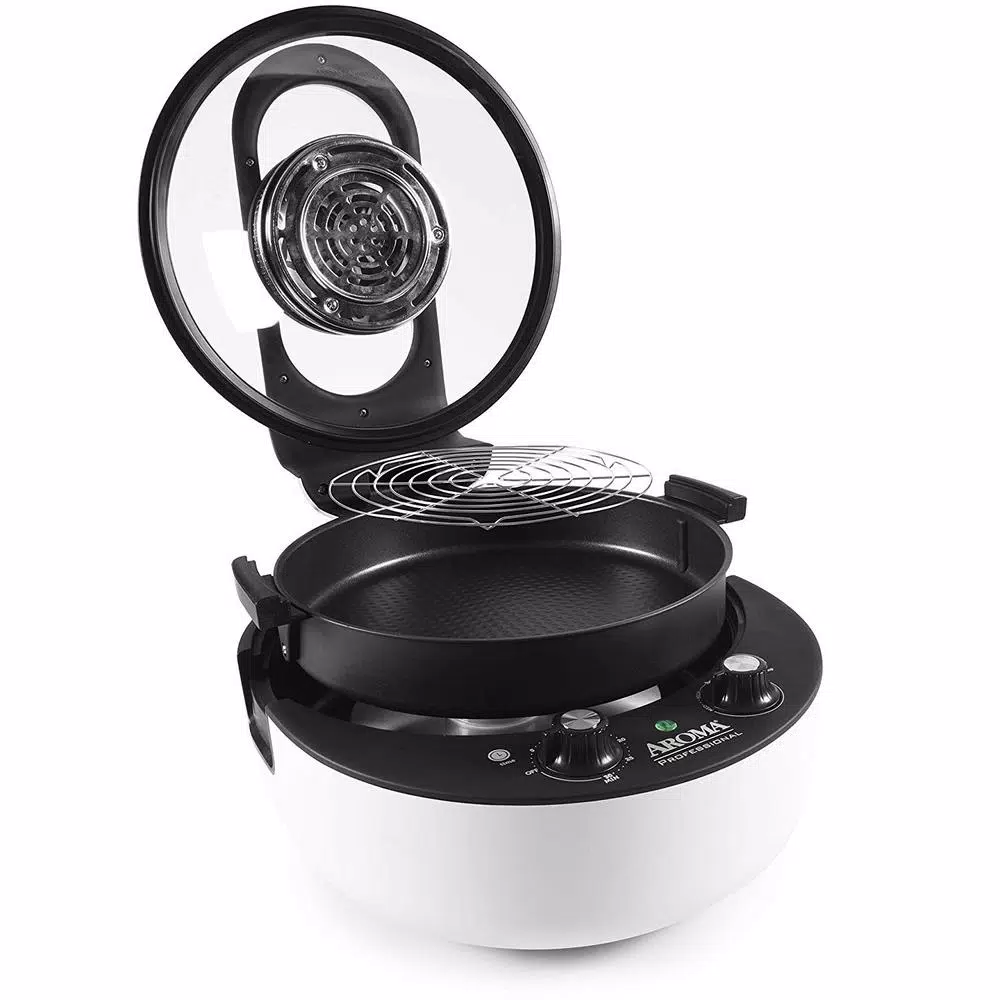 Aroma 4.7 Qt. Black Electric Air Fryer Multi-Cooker