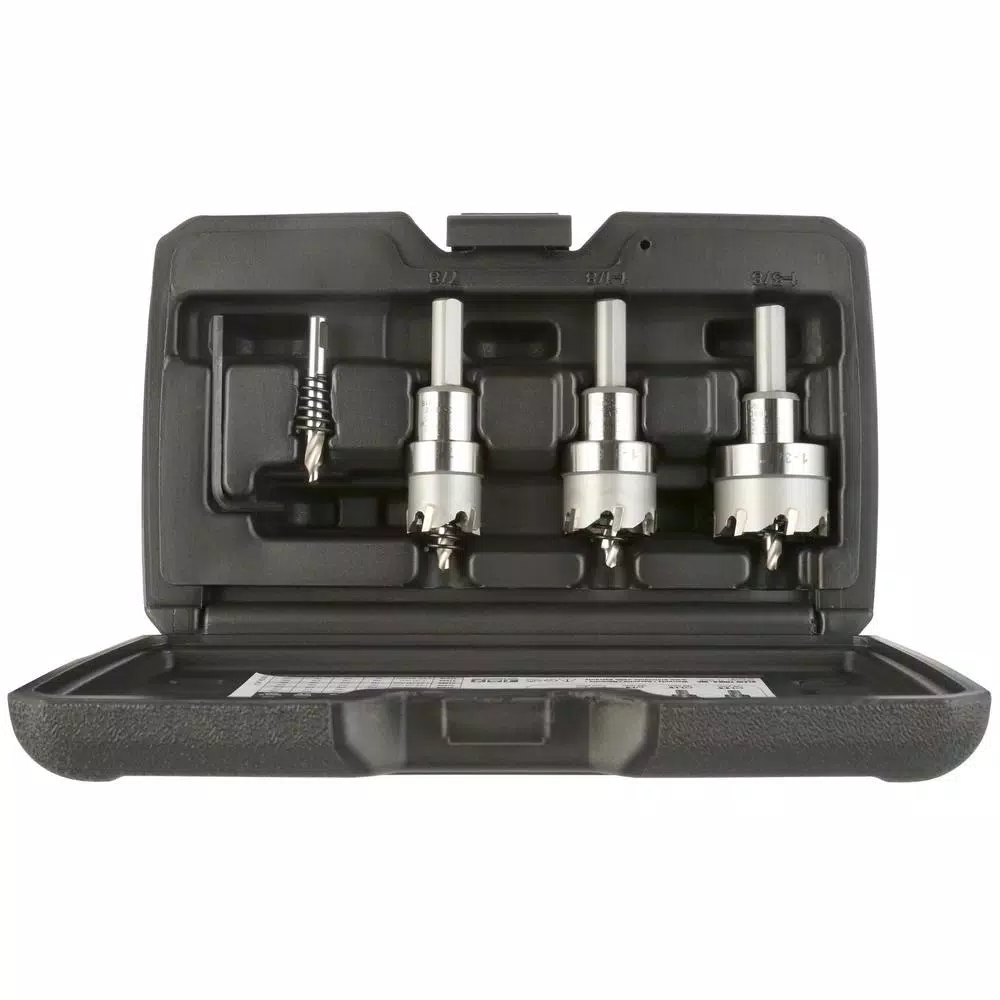 Klein Tools 4-Piece Carbide-Tipped Hole Cutter Set with Heavy Duty Carrying Case