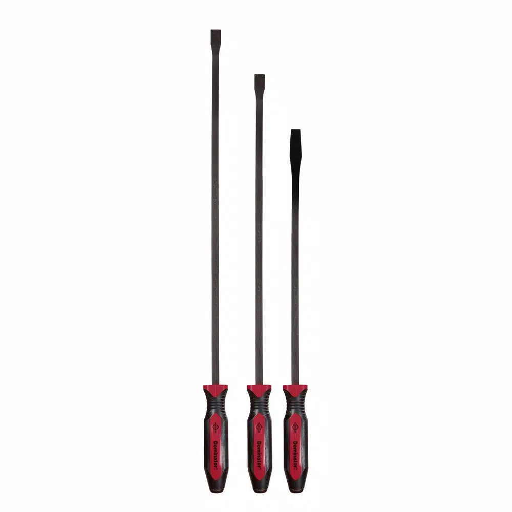 Dominator Pro 3-Piece Straight and Curved Pry Bar Set (25S, 31C, 36C)