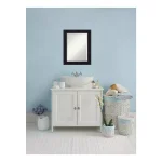 Amanti Art Annatto 23 in. W x 29 in. H Mahogany Wood Framed Beveled Edge Bathroom Vanity Mirror thumbnail 5