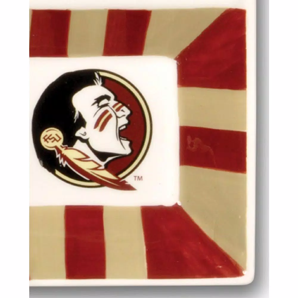 Magnolia Lane Florida State University NCAA Ceramic 4-Section Tailgating Serving Platter