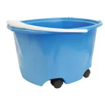 Quickie 5 Gal. EZ-Glide Blue Plastic Rolling Buckets with Casters (4-Pack) thumbnail 1