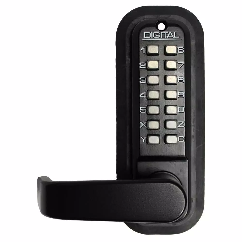 Unbranded LockeyUSA 2835 Mechanical Keyless Combination Lever Door Lock, Jet Black