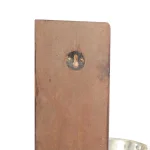 LITTON LANE 21 in. New Traditional Silver Flared Top Hurricane Candle Sconce with Walnut Frame thumbnail 4
