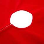 Glitzhome 42 in. Red and White Felt Christmas Tree Skirt - Traditional Holiday Decor thumbnail 2