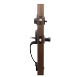 Copper Creek Mid Century Modern Tuscan Bronze Front Door Handleset with Left-Hand Scandinavian Lever Trim thumbnail 3