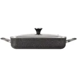 Starfrit THE ROCK 5.3 Qt. Rectangular Aluminum Casserole Dish with Lid, 9 x 13 in. thumbnail 1