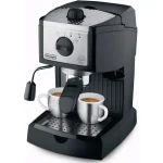 DeLonghi De'Longhi EC155 15-Bar Espresso and Cappuccino Maker, Black and Silver thumbnail 1