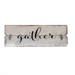 Unbranded Boulder Innovations 12 x 36 in. Gather Wood Wall Art - Farmhouse Style Sign thumbnail 2