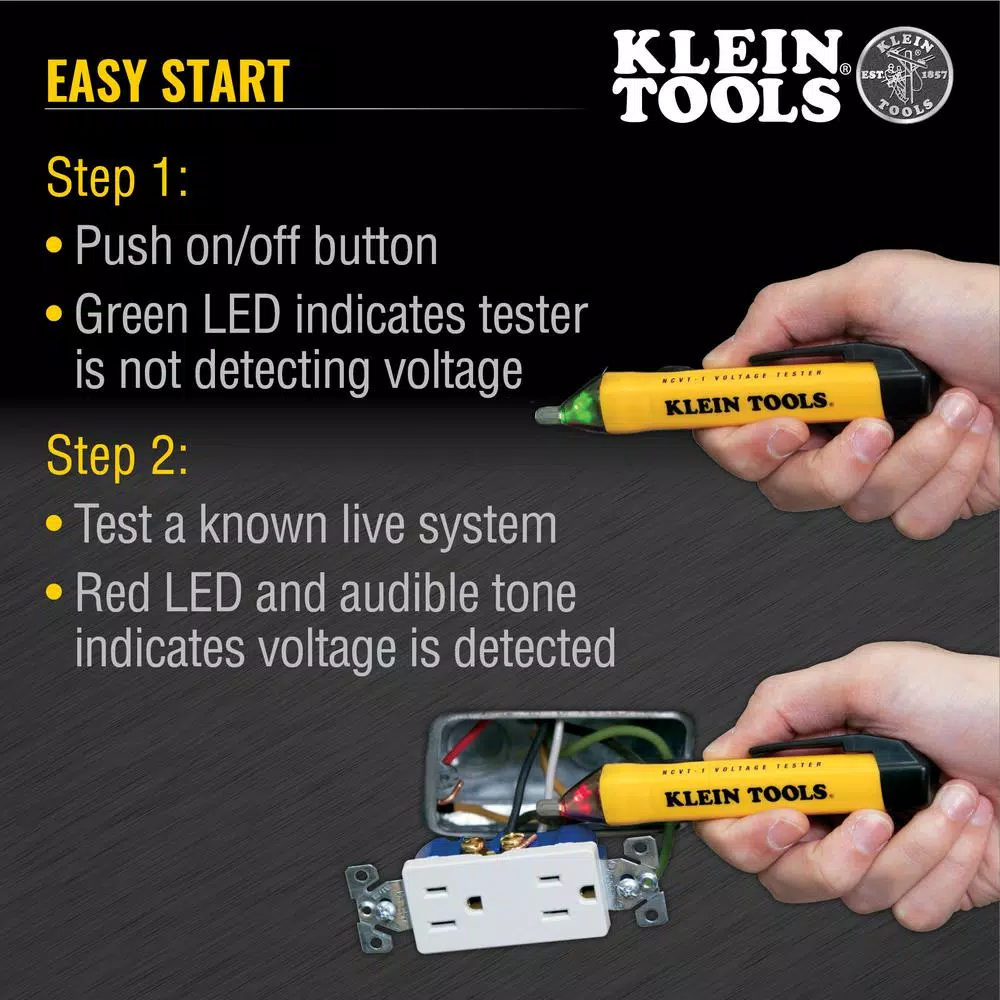 Klein Tools 3-Piece Electrical Tool Set with Non-Contact Voltage Tester, Multi-Bit Screwdriver and Wire Stripper