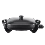 Brentwood 12 in. Black Non-Stick Electric Skillet with Tempered Glass Lid, 1300W thumbnail 1