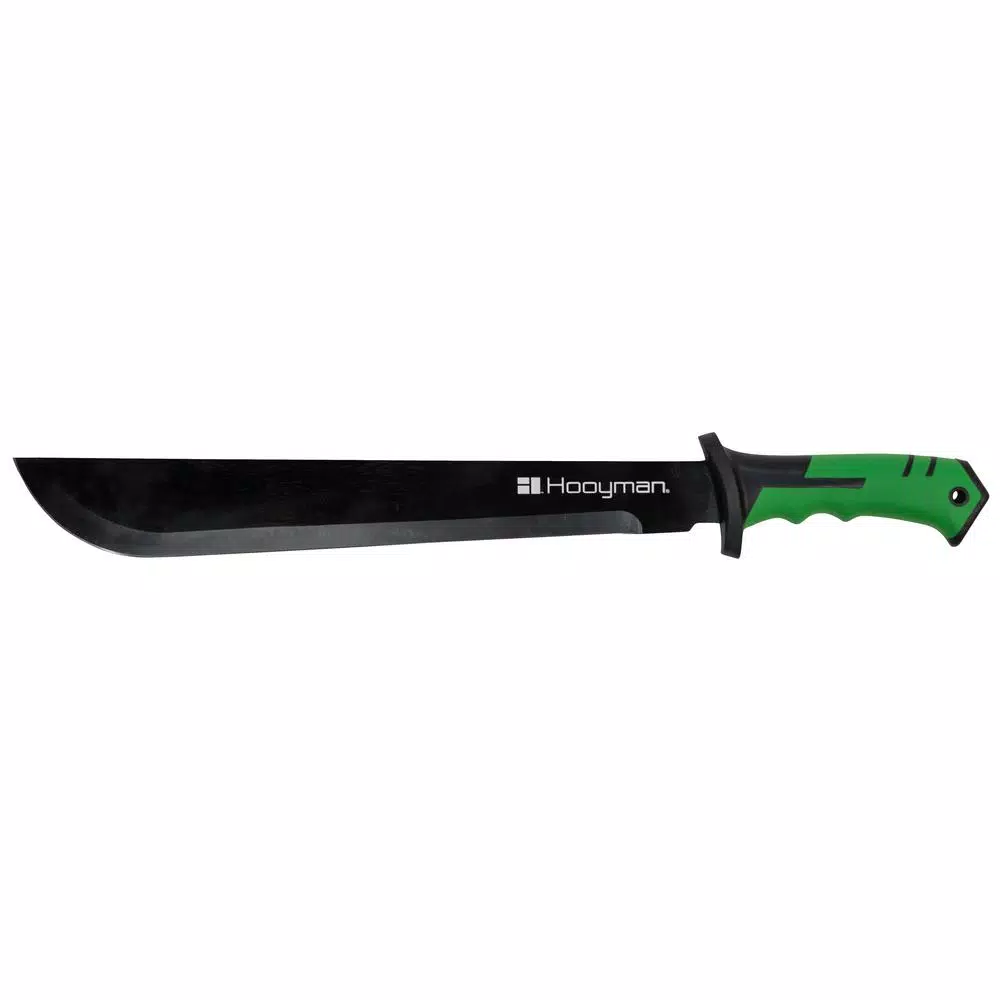 Hooyman 15 in. Stainless Steel Straight Blade Bush Machete with H-GRIP Handle