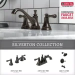 Delta Silverton 24 in. Towel Bar in Venetian Bronze, Mid-Century Style thumbnail 3