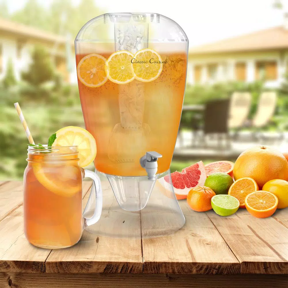 Classic Cuisine 8 Qt. BPA-Free Shatterproof Beverage Dispenser with Infusion Bowl