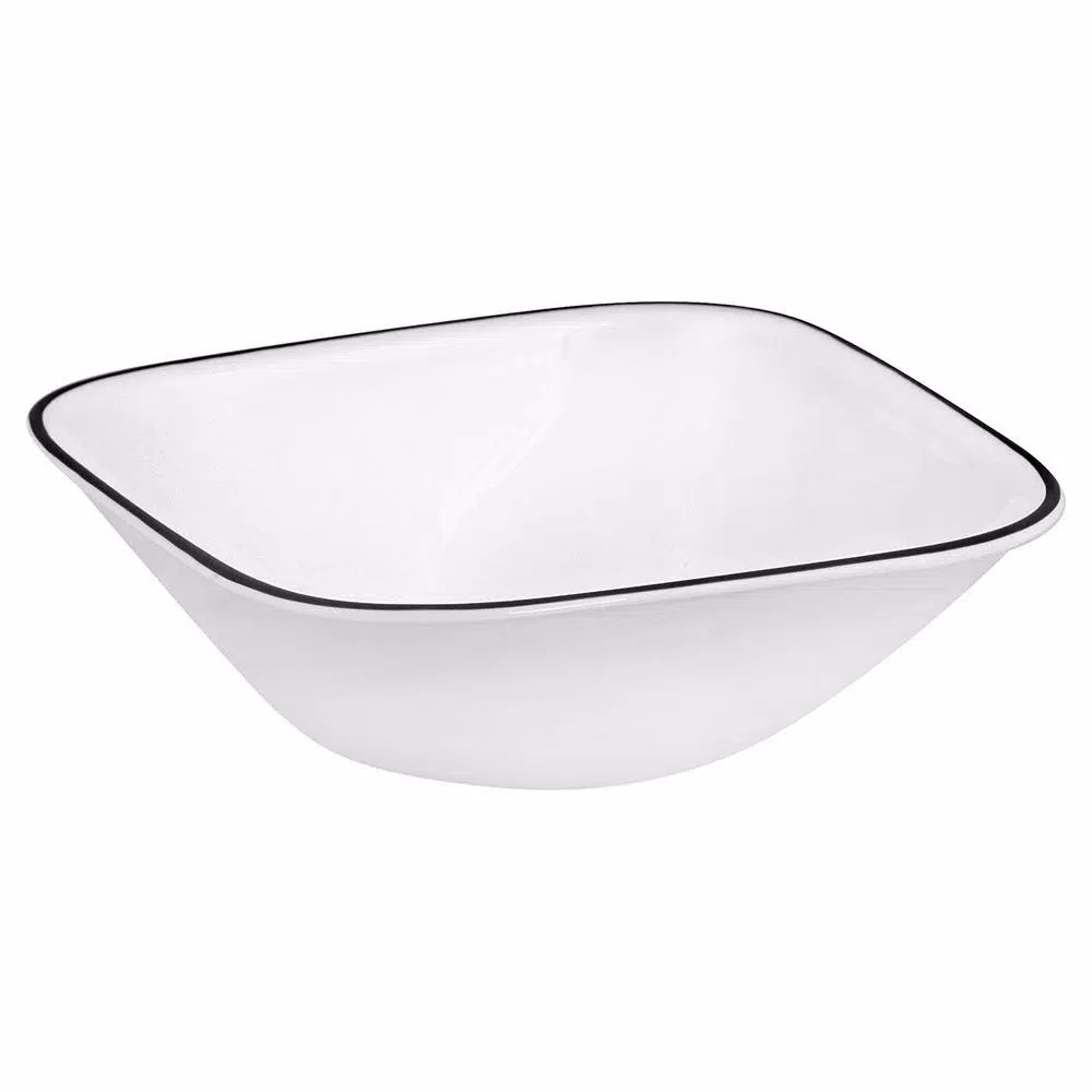 Corelle Square 16-Piece Black Trees Glass Dinnerware Set, Service for 4