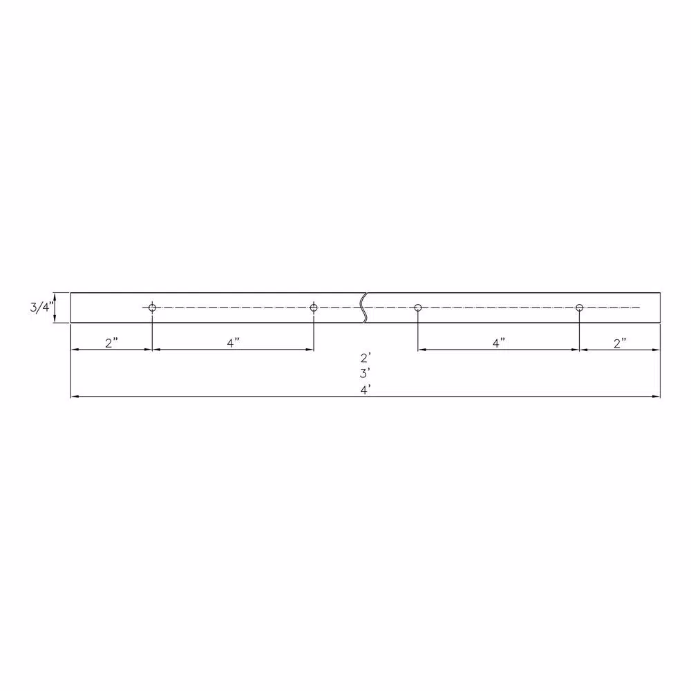 POWERTEC 24 in. Universal T-Track, 2-Pack Anodized Aluminum