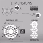 Kringle Traditions 36 in. 105-Light LED Warm White Folding Snowflake Decoration thumbnail 3